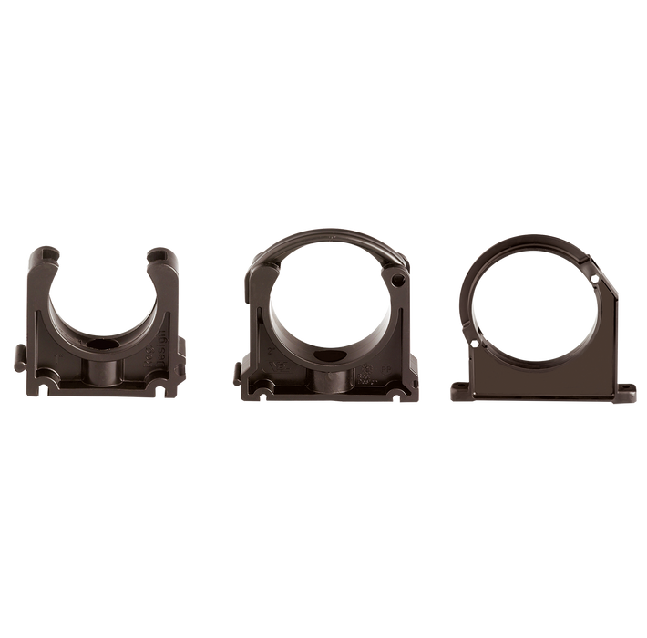 160Mm Black Pp Ind Pipe Clamp 2 Bolts