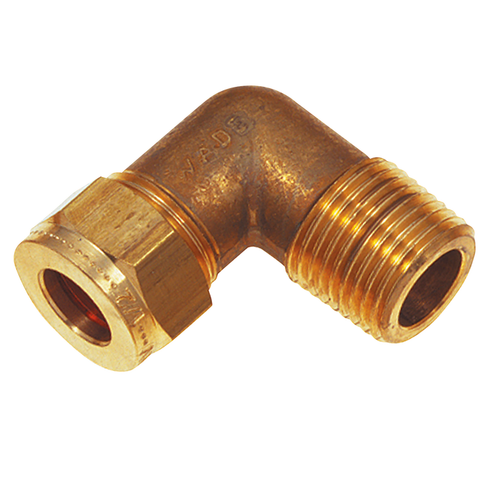 Wade Brass Compression Fitting 3/8 x 3/8 Straight Coupling