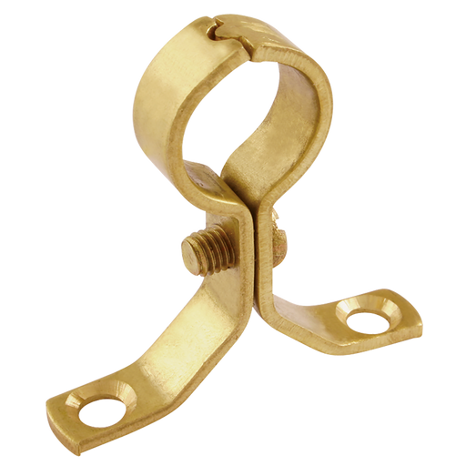 42Mm Od Pipe Clip Screw-On Brass