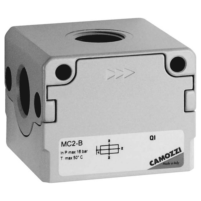 Camozzi MC1-B-VNR - 1/4" BSP Parallel Female Block — FluidAirFittings