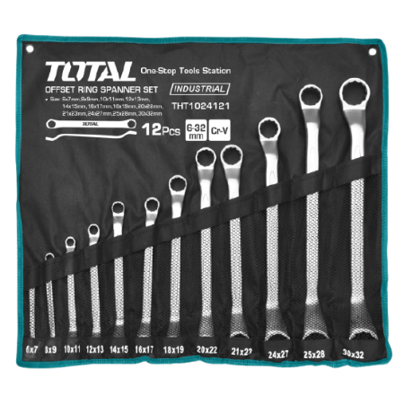 Total 12 Piece Offset Ring Spanner Set 6 | THT1024121