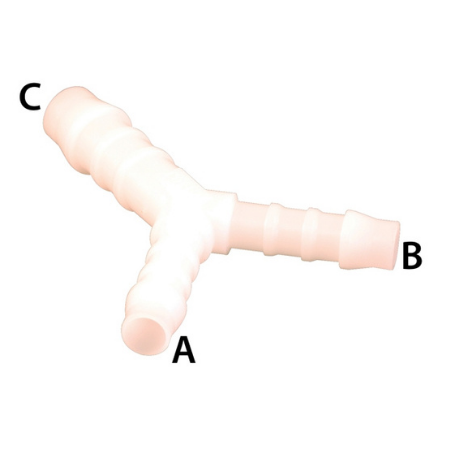 Norma Polyamide Reducing Y Connector Plastic Fittings | (A)&(C) 6mm (B) 8mm | YRS060806