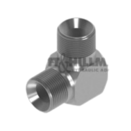 Burnett Hillman 90º Compact Elbow | BSPP Male (a) 3/8" | BSPP Male (b) 3/8" | BUH-03053