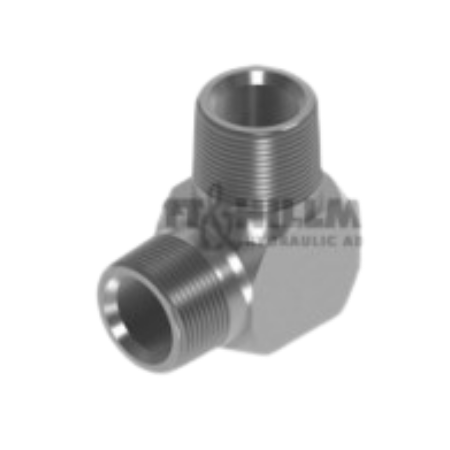 Burnett Hillman 90º Compact Elbow | NPTF Male (a) 1/4" | NPTF Male (b) 1/4" | BUH-08001