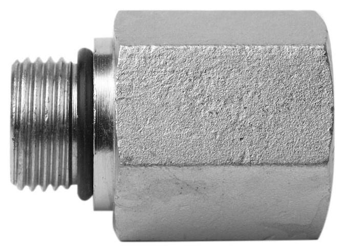 ITM Hydraulic Adaptors SAE O Ring  1.1/16"-12  Male x NPTF Fixed Female Extended  1/2" | 424-1208