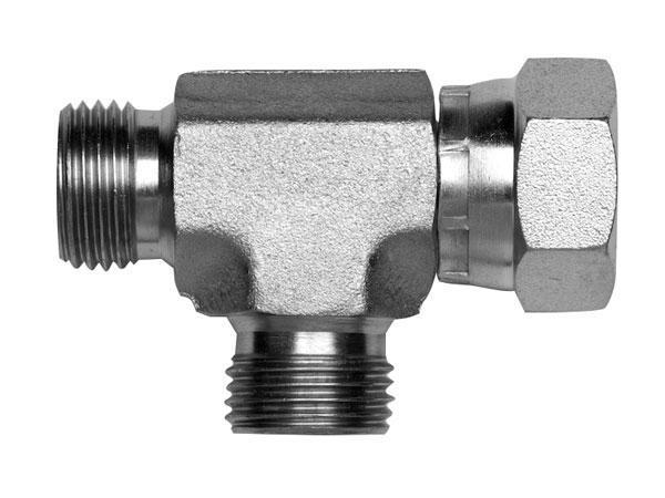 ITM Hydraulic BSPP 1.1/4" Male x BSPPSwivel 1.1/4" Female x BSPP 1.1/4" Male Run Tee Zinc Plated   | 516-20