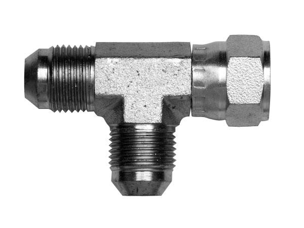 ITM Hydraulic JIC Male x JICSwivel Female x JIC Male Run Tee 1.1/16"-12 Zinc Plated   | 520-12