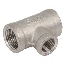 Stainless Steel Reducing Tee | 3/8" BSPP Thread | 1/4" BSPP Branch | SSFUT060406