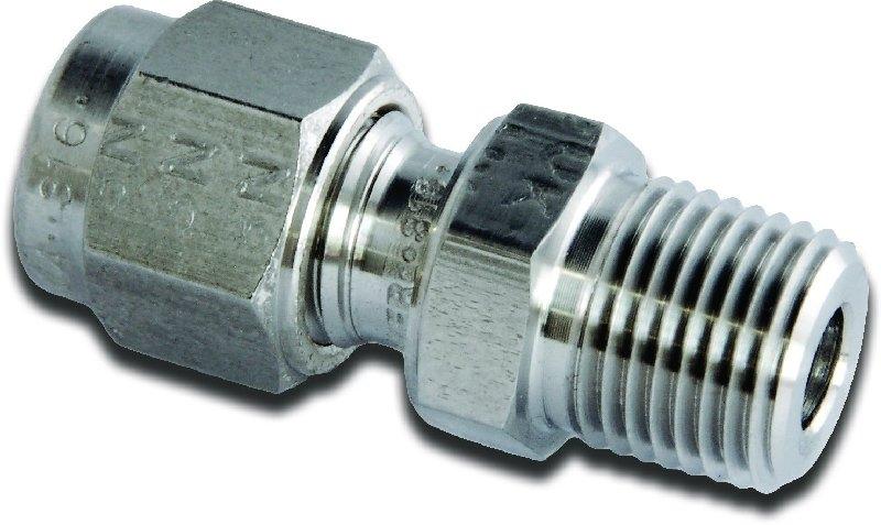 Parker A-Lok 6MSC6N-316 316 Stainless Steel Tube Fitting, Adapter, 3/8  Tube OD x 3/8 NPT Male: Compression Tube Fittings: : Industrial  & Scientific