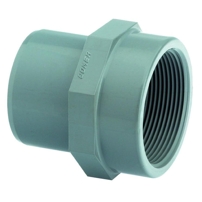 ABS Plain Equal Male/Female Threaded Adaptor | Tube NB 1.1/2" | Thread 1.1/2" | ITM-1121206