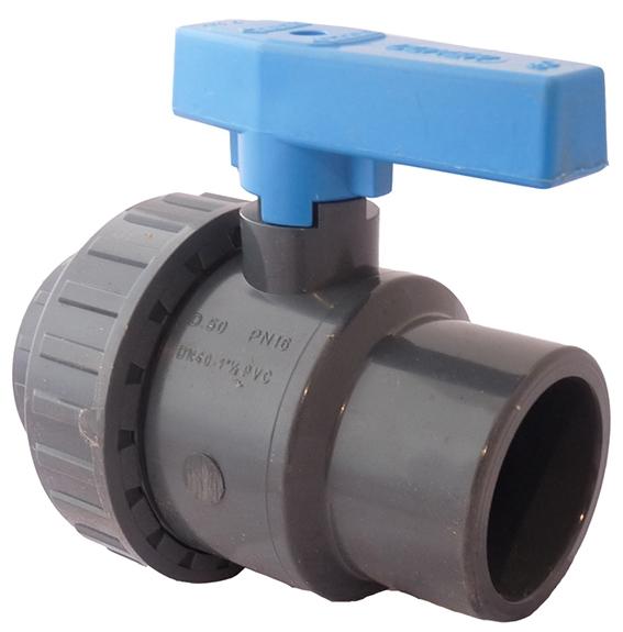 UPVC Imperial Standard Plain Single Union Ball Valve (EPDM Seals) | Tube NB 2" | ITM-2182S107Q