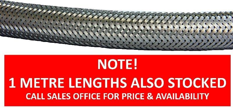 Type BX EPDM Rubber Stainless Steel Overbraid  to Cover Hoses | Length 10m | O/D 34mm x I/D 25mm  | NBX25