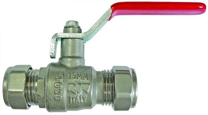 Lever Handle Ball Valve Compression Ends | Size 15(mm) | VLCOM15