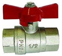 T Handle Ball Valve Female - Female Nickel Plated Body | Size 1" | VT16