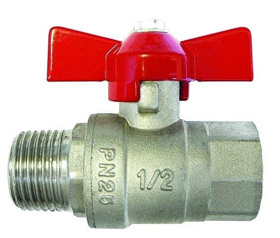 T Handle Ball Valve Male BSPT - Female BSPP | Size 1/2" | VTMF08