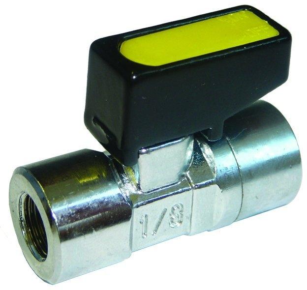 Aignep Mini Nickel Plated Brass Ball Valve Female. Gas Approved | Thread 3/8" | 6300/06