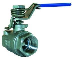 Stainless Steel Two Piece Spring Close Lever Ball Valve | 1/2" | BE6290-08